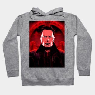 Elon Musk: Evil on a Dark Background Hoodie